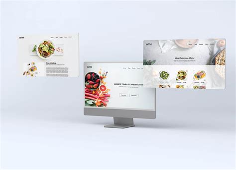 Free Website Template Presentation Mockup PSD - Good Mockups