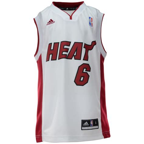 Adidas Boys' Lebron James Miami Heat Nickname Replica Jersey in White ...