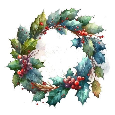 Premium Vector | Watercolor christmas wreath watercolor for banner design christmas element ...