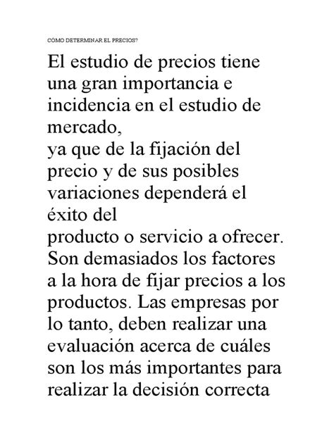 Determinacion de Precios. | PDF | Precios | Producto (Negocio)