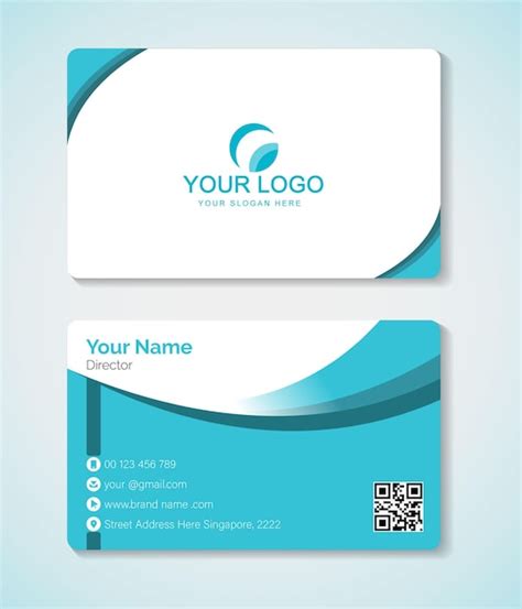 Premium Vector | Professional elegant cyan and white modern business ...