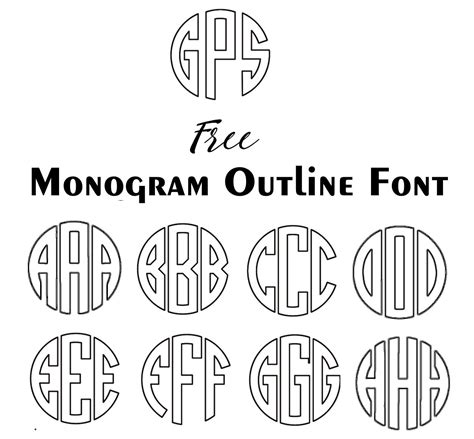 Silhouette Free Downloads Monogram Fonts | Free Monogram Fonts for ...