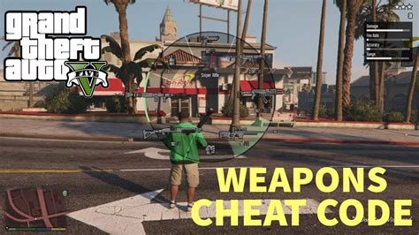 GTA 5 - Weapons Cheat Code - YouTube