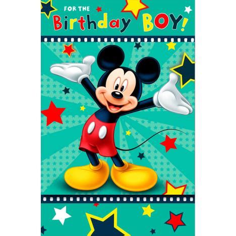 Birthday Boy Holographic Mickey Mouse Birthday Card (464678-0-1 ...