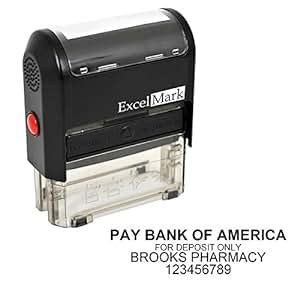 Amazon.com : Bank Deposit Stamp with 4 Lines (42A2359) : Business Stamps : Office Products