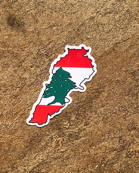 Lebanon Flag Sticker | Etsy