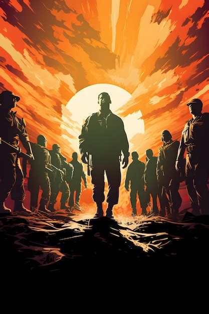 Premium AI Image | world war two soldier silhouette