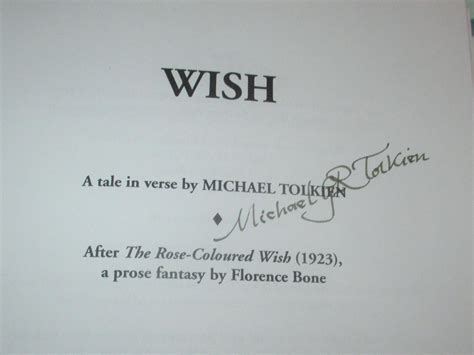 Wish (Signed 1st Edition) by Michael Tolkien: Fine Hard Cover (2012 ...