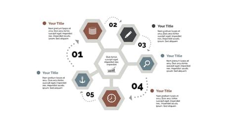 Hexagonal Diagram With Five Steps To Create Business Plan Google Slide Theme And Powerpoint ...