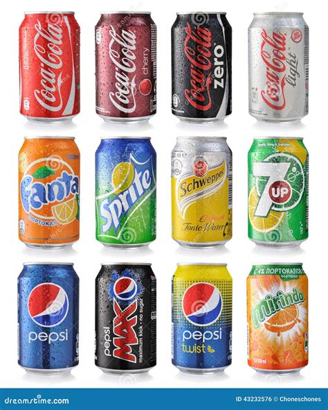 Set of soda cans editorial photo. Image of brand, illustrative - 43232576