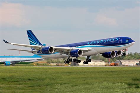 Azerbaijan Airlines Airbus A340-542 | Azerbaijan airlines, Commercial aircraft, Airbus