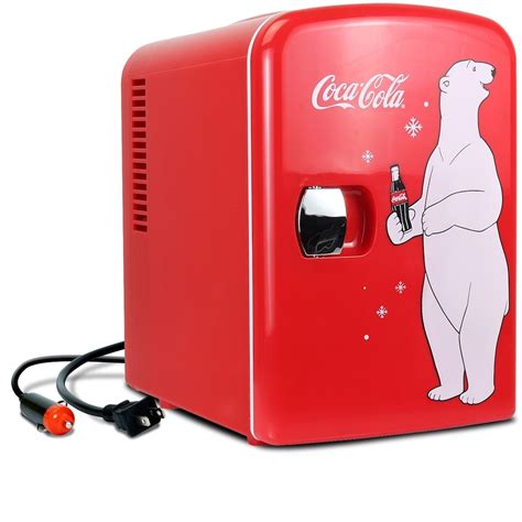 Coca Cola Mini Fridge Red 6 Can AC/DC Portable Cooler/Warmer | The Home Depot Canada