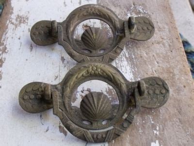 2 Large Heavy Fancy Antique Victorian Era Brass Cabinet Drawer Pulls Door Pulls -- Antique Price ...