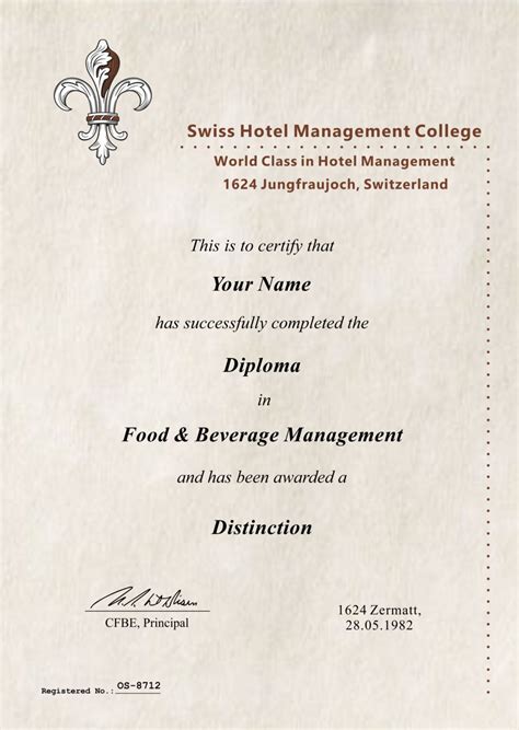 Fake Food & Beverage - Diploma Outlet