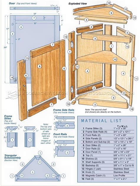 Corner Cabinet Plans • WoodArchivist