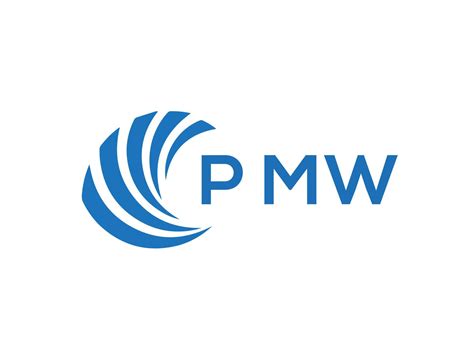 PMW letter logo design on white background. PMW creative circle letter ...