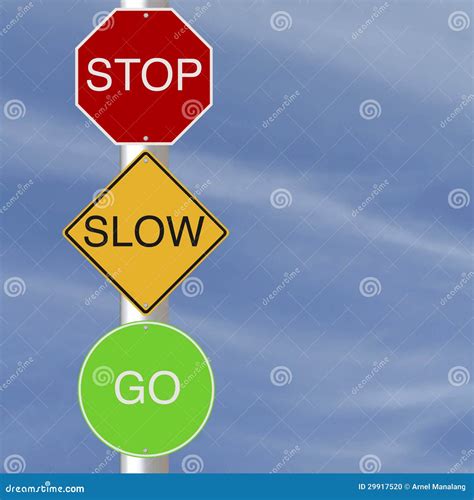 Stop Slow Go Stock Photo - Image: 29917520