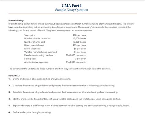 CMA Exam Essay Questions: Complete Guide to Ace CMA Essays