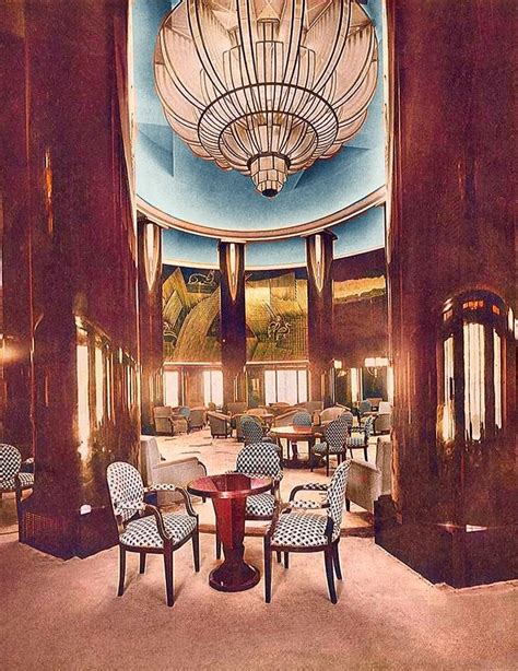 The L'Atlantique had VERY Art Deco interiors, but sadly she was lost to fire! | Interior deco ...