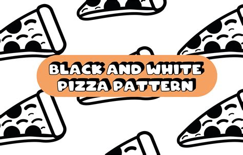 Seamless Black and White Pizza Pattern Graphic by Artem Pa · Creative Fabrica