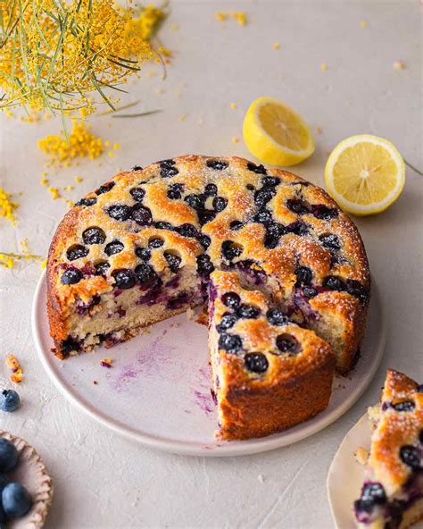 Easy Vegan Lemon Blueberry Cake - Rainbow Nourishments