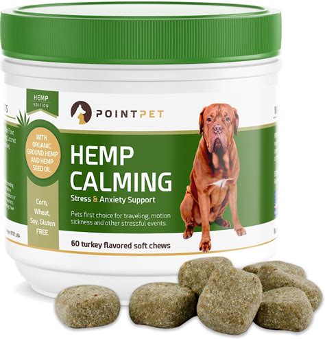 POINTPET Hemp Calming Dog Treats, 60 count - Chewy.com