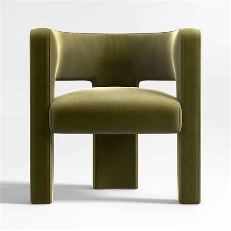 Sculpt Velvet Accent Chair | Crate & Barrel Canada