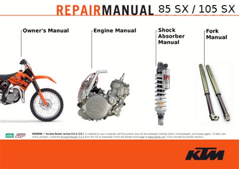 Official 2004-2011 KTM 85 105 SX XC Repair Manuals - Cyclepedia Press LLC