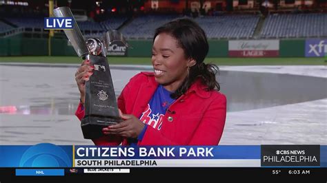 Philadelphia Phillies showing off National League champions trophy ...