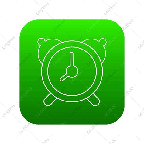 Red Alarm Clock Vector Design Images, Alarm Clock Icon Green Vector Isolated On White Background ...