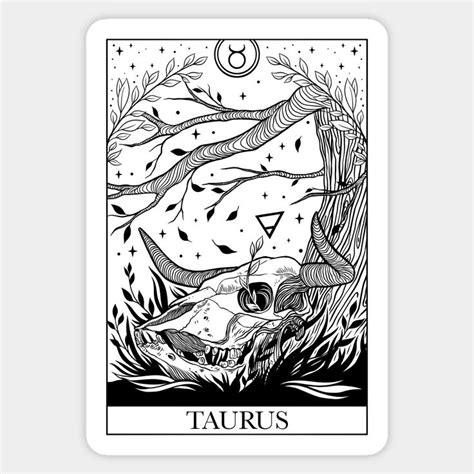 a tarot card with the zodiac sign taurus