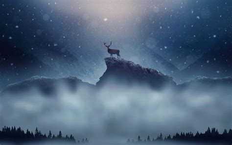 Christmas Deer Wallpapers - Wallpaper Cave