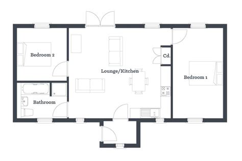 two bedroom bungalow floor plans - Google Search | Bungalow floor plans ...