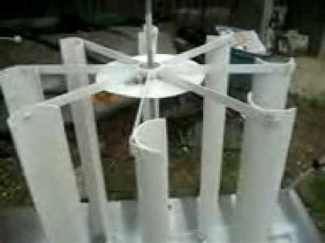 pvc vertical wind turbine - YouTube