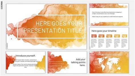 Free Watercolor template for Google Slides or PowerPoint presentations - SlidesMania