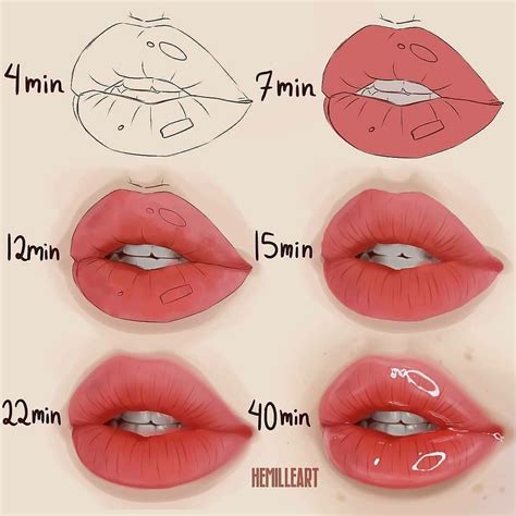 How To Paint Lips Step By Step at Drawing Tutorials