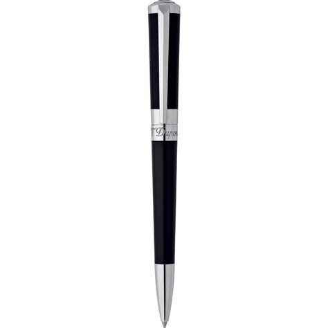 ST Dupont Liberte Ballpoint Pen - Black - Palladium Finish