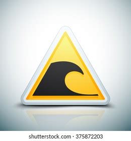 Tsunami Hazard Sign Stock Vector (Royalty Free) 122308564 | Shutterstock