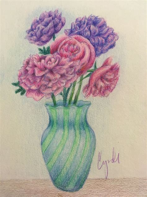 Discover 77+ pencil sketch flower vase - in.eteachers