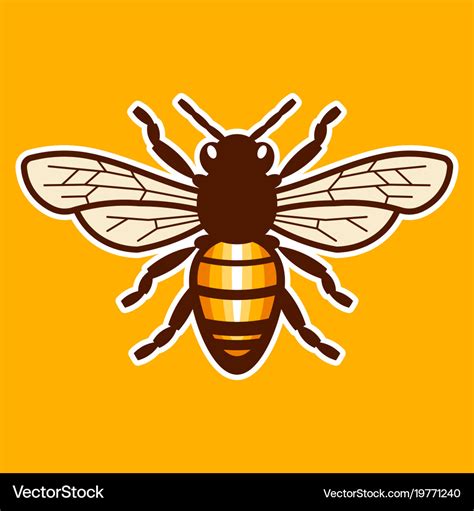 Honey bee Royalty Free Vector Image - VectorStock