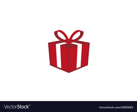 Gift box a surprise icon design logo Royalty Free Vector