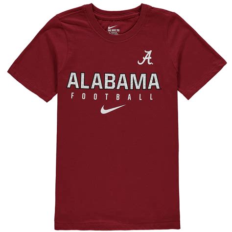 Nike Alabama Crimson Tide Youth Crimson Sideline Core Football T-Shirt