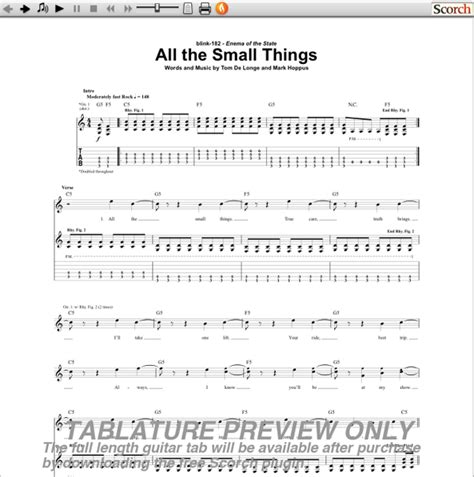 Blink 182 All the Small Things Guitar Tab : Free Guitar Tab