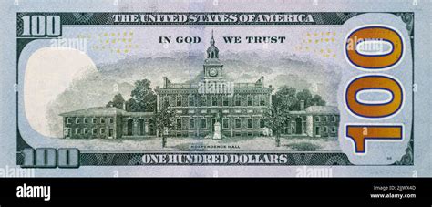 Hundred dollar bill close up. 100 dollar bill, USA money. Largest denomination Stock Photo - Alamy