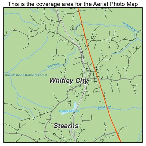 Aerial Photography Map of Whitley City, KY Kentucky