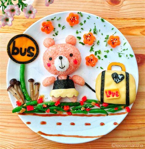 Adorable food art by Samantha Lee ~ art projects art ideas