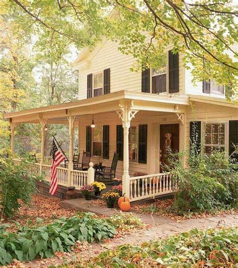 75 Rustic Farmhouse Front Porches Decorations Ideas | Farmhouse exterior, Country cottage decor ...