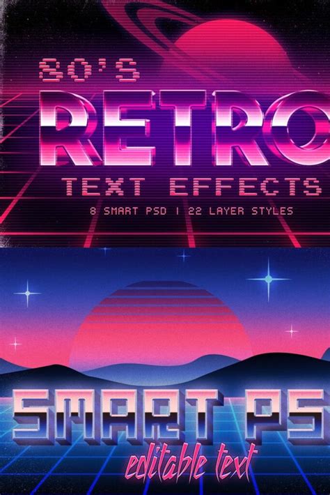 80's inspired Photoshop text effects – MasterBundles