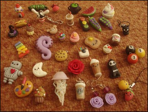 Polymer clay charms by VelvetNights on DeviantArt