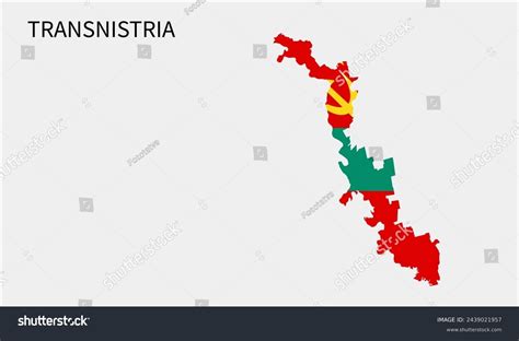 Transnistria map, Map of Transnistria with flag, - Royalty Free Stock ...